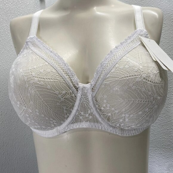 NEW SIMONE PERELE Women's Comète Moulded Unlined Underwire Bra White Size 36D - Picture 8 of 9